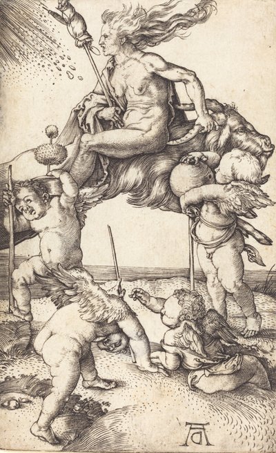 Sorcière chevauchant une chèvre, vers 1500-1501 - Albrecht Dürer