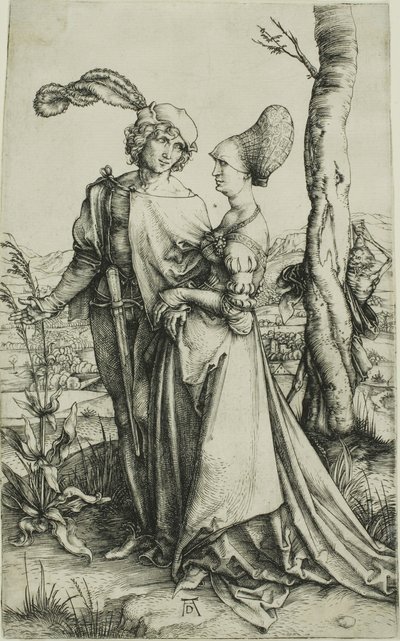 Jeune couple menacé par la mort (La Promenade) - Albrecht Dürer