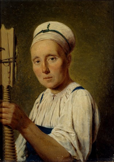 La fileuse, années 1830 - Aleksei Gavrilovich Venetsianov