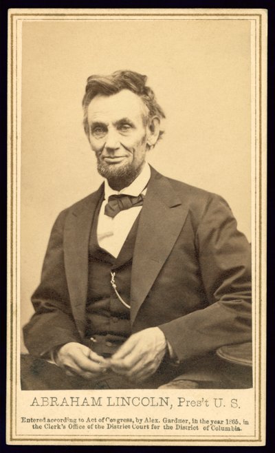 Portrait de Lincoln - Alexander Gardner