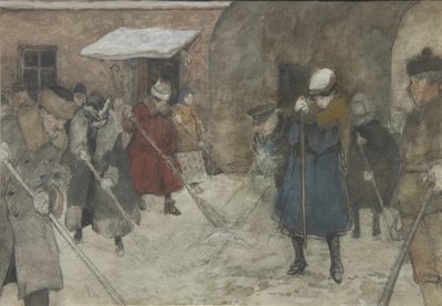 Déneigement, vers 1921 - Alexander Ivanovich Vakhrameyev