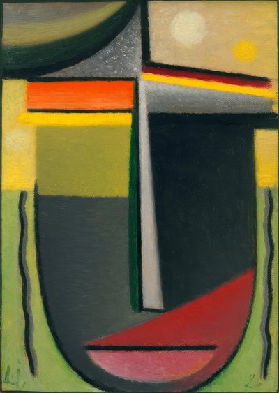 Tête Abstraite : Vision Intérieure Vert – Or - Alexej von Jawlensky