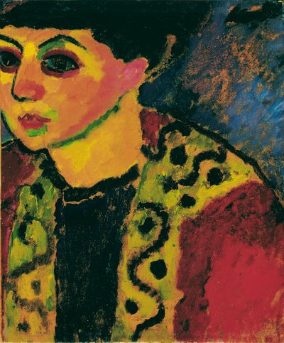 Dame devant un fond bleu - Alexej von Jawlensky