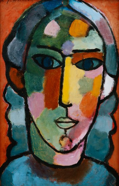 Tête de fille; Madchenkopf, vers 1915-16 - Alexej von Jawlensky