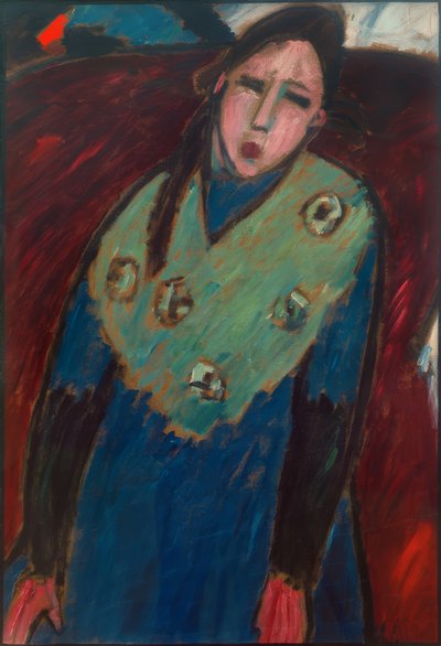 Fille avec une étole verte - Alexej von Jawlensky