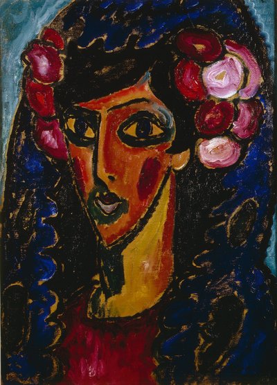 La mantille bleue, 1913 - Alexej von Jawlensky