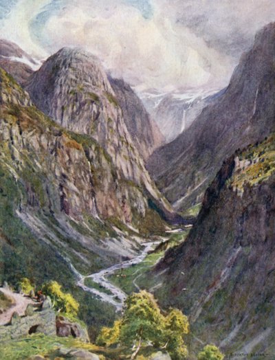 Naerdal, de Stalheim, Sognefjord - Alfred Heaton Cooper