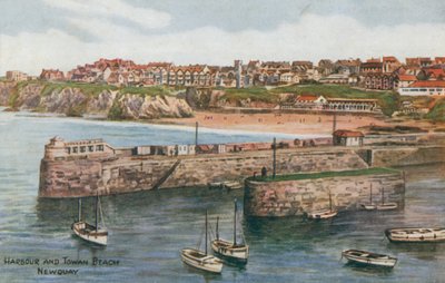 Port et plage de Towan, Newquay - Alfred Robert Quinton