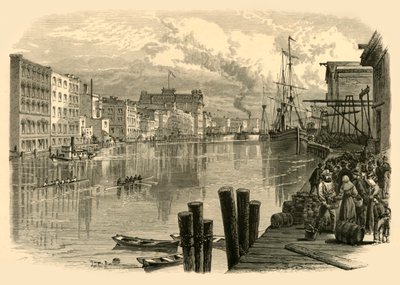 Rivière Milwaukee, à Milwaukee, 1874 - Alfred Rudolph Waud