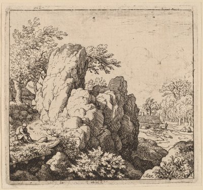 Grand rocher, probablement vers 1645-1656 - Allart van Everdingen