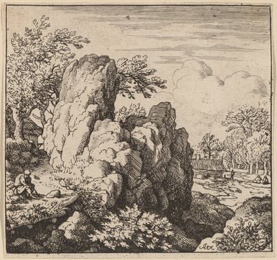 Grand rocher, probablement vers 1645-1656 - Allart van Everdingen