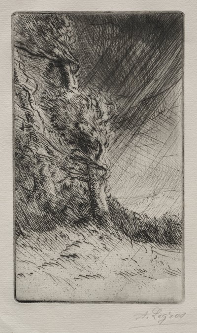 Une rafale de vent - Alphonse Legros