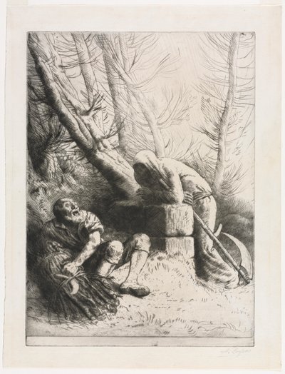 La mort et le bûcheron - Alphonse Legros