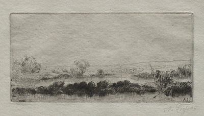 Paysage avec tourbière : Dans le marais - Alphonse Legros