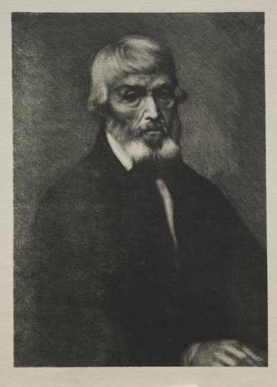 Petit portrait de Thomas Carlyle - Alphonse Legros