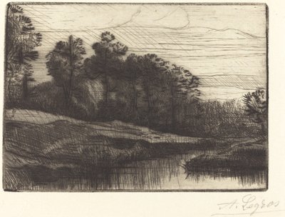 Le soir (Coucher de soleil) - Alphonse Legros