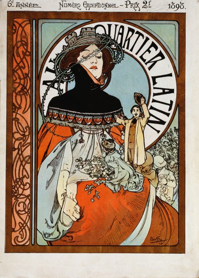 Au Quartier Latin, 1898 - Alphonse Mucha