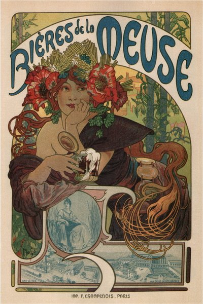 Bières de la Meuse - Alphonse Marie Mucha