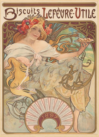 Biscuits Lefèvre-Utile - Alphonse Marie Mucha