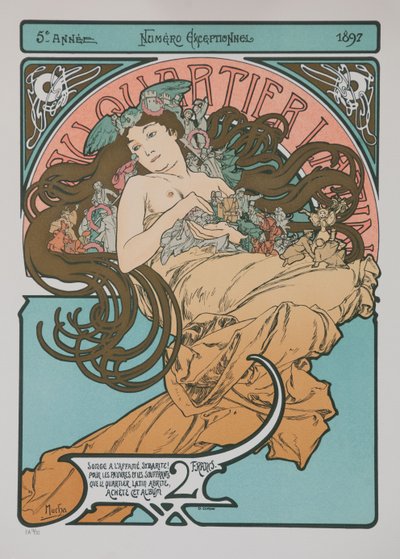 Au Quartier Latin, 1897 - Alphonse Mucha