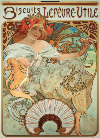 Biscuits Lefèvre-Utile - Alphonse Mucha