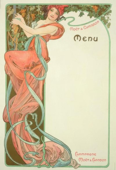 Moët & Chandon / Menu - Alphonse Mucha