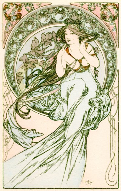 Musique, 1900 - Alphonse Mucha