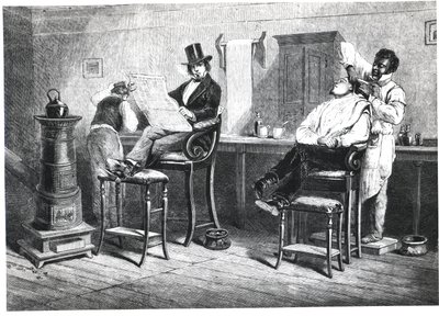 Un salon de coiffure à Richmond, 1861 - American School