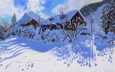 Neige fraîche, village de Morzine, 2015 - Andrew Macara