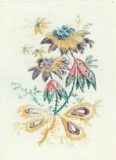 Fleurs Fantastiques avec Feuilles de Pois, 1795 - Anne Allen