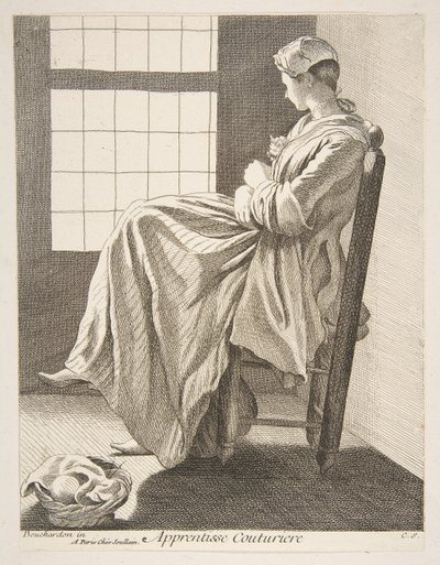 Apprentie couturière, 1737 - Anne Claude Philippe de Caylus