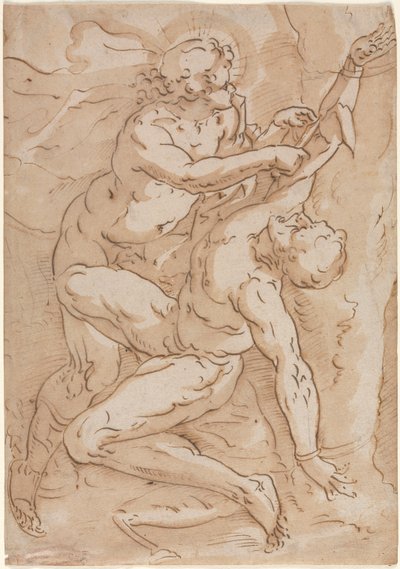 Apollon écorchant Marsyas (recto) - Anonymous