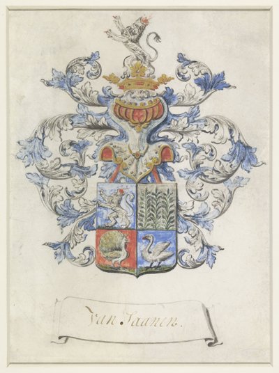 Blason familial, peut-être de la famille van Zaanen - Anonymous