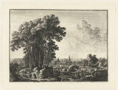 Paysage avec voyageurs - Anonymous