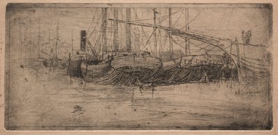 Quai le long de la rivière Cuyahoga, 1887 - Arthur E. Schneider.