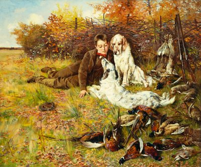 La fin de la journée de chasse - Arthur Wardle