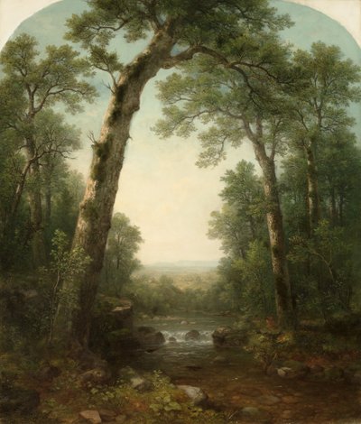 Ruisseau forestier avec vue, 1872 - Asher Brown Durand