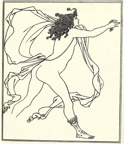 Apollon poursuivant Daphné, 1896 - Aubrey Beardsley