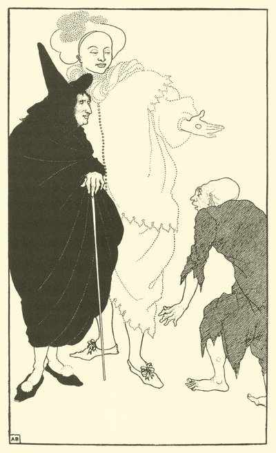 Don Juan, Sganarelle et le mendiant - Aubrey Beardsley