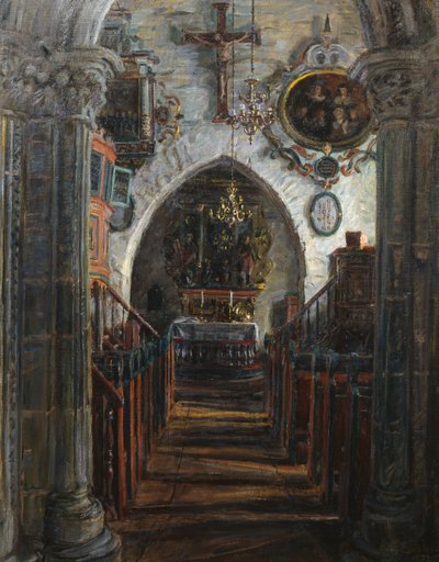 Intérieur, Église de Dale, Luster - August Eiebakke