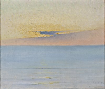 Mer au coucher du soleil - August Hagborg