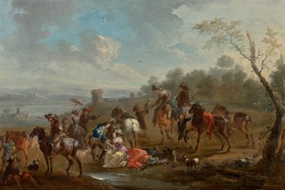 Chasse au héron - August Querfurt