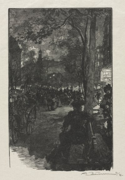 Boulevard Montmartre, soir - Auguste Louis Lepère