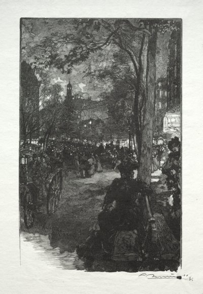 Le Boulevard Montmartre, le Soir - Auguste Louis Lepère