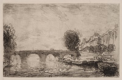 Coucher de soleil à Pont Marie - Auguste Louis Lepère