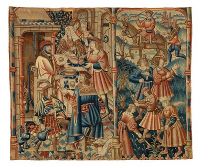 Tapisserie, Mois de Janvier, possiblement de Flandre - Belgian School