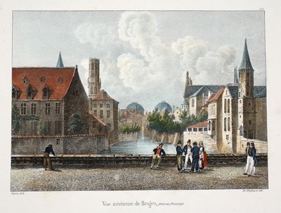 Vue intérieure de Bruges, vers 1895 - Belgian School