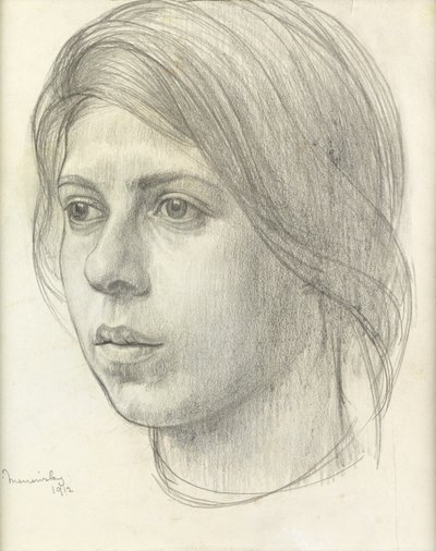 Tête de fille - Bernard Meninsky