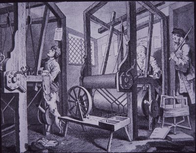 Tissage à Spitalfields, Londres (gravure) - British School