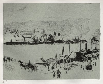 Quai Boieldieu à Rouen, c. 1896 - Camille Jacob Pissarro